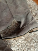 Szare skórzane kozaki zapato rozmiar 38