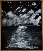 Obraz autorski akryl na płótnie pejzaż krajobraz 