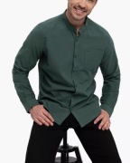 koszula nowa slim fit 100% bawełna volcano r. L zielona 