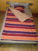 Pościel na kołdre i poduszkę w paski 