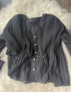 Czarna bluzka top zawiązany S/M bez metki koszulka