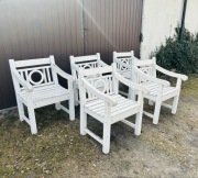 Fotele drewniane ogrodowe w stylu hampton