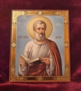 Piękna Ikona prawosławna Święty Mateusz. Patron.