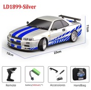 1:18 Nissan GTR R34 RC drift 2.4GHz RWD żyroskop metalowy model
