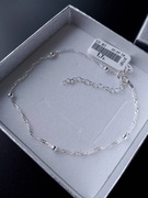 Bransoletka na nogę SREBRO 925 Singapur z kulkami 