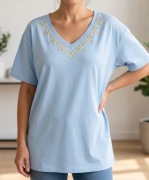 Bawełniany tshirt super jakość do jeansów 50 52