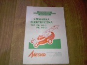 Kosiarka elektryczna Mesko PK 40 Instrukcja części gwarancja 1998
