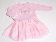 Topomini * Sukienka z dresowym karczkiem z Kotkiem 74 cm