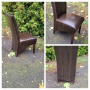 Krzesła używane ze skóry 4 szt.