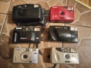 6 APARATÓW FOTOGRAFICZNYCH 2 X BRAUN, KODA, FUJI, PREMIER, QUASAR.