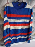 Sweter S paski We live different WLD