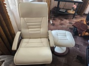 Fotel masujący Philipiak + podnóżek | w pełni sprawny | wygodny