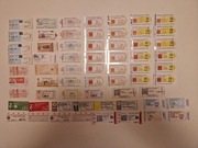 Bilety komunikacji miejskiej MZK MPK ZTM - duży zestaw 64 szt