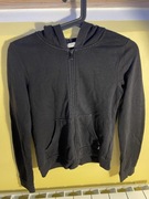 H&M bluza z kapturem czarna rozsuwana 158/164