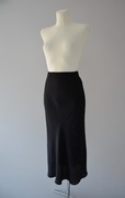 H&M długa czarna spódnica wiskoza old money 34 XS
