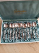 NOWE ŁYŻECZKI DO KAWY FILIŻANKI SREBRO PRÓBA 830 NORWEGIA 