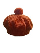 Beret robiony na drutach - 100% Akryl - PIĘKNE WYKONANIE I JAKOŚĆ!