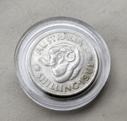 Australia Szyling 1961 r Elżbieta II r srebro 