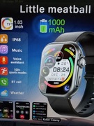 Smartwatch Fitness Tracker czarny z akumulatorem "1000 mAh" na 100 dni.