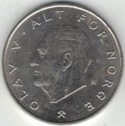 Norwegia 1 korona krone 1983 - 25 mm - nr 1