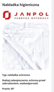 JANPOL nakładka higieniczna/ podkład higieniczny wodoodporny 200x160