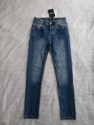 Nowe niebieskie spodnie jeansowe jeansy skinny Boohoo Man 28