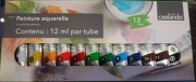 ZESTAW FARB AKWARELOWYCH 12 KOLOWÓW 12ML CRELANDO