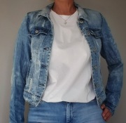 ONLY kurtka jeansowa damska XS 34 jasny denim przetarcia jeans katana