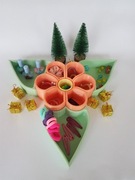 Organizer sorter na spinki gumki lusterko kolczyki