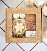 Zestaw prezent świeca, woski zapachowe