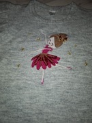 Nowy miękki ciepły sweter sweterek r.134 9 lat na zimę, baletnica falbanki 