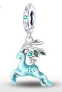 Charm do bransoletki modułowej srebro cyrkonie charmsy jeleń świeci