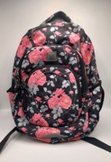 Czarny plecak szkolny w kwiaty MyBaq Atik Rosary