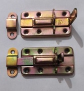 Zasuwka drzwiowa złoty ocynk 2 szt razem