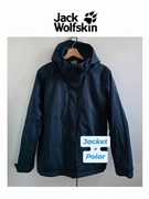Jack Wolfskin 3in1 damska kurtka L granatowa polar ocieplana outdoor 