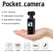 Kieszonkowa kamera sportowa, 4K 16 MP HD, obrotowa kamera ręczna o 270