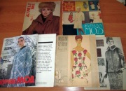 Magazyny modowe ZSRR z wykrojami „Żurnal Moda” lata 60–70 Vintage zestaw