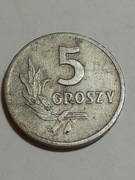 5 groszy z 1962 roku bez znaku m. 