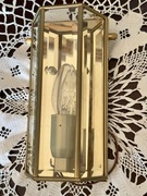 Włoski kinkiet ścienny mosiądz szkło art deco