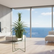 Kwietnik Metalowy Stojący LaBusz "Trees in Mist" 42cm | Polski Design