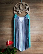 Makrama na kole z imieniem łapacz snów imienna