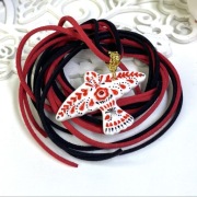 Naszyjnik choker z ptakiem