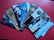 Zestaw 7 blistrów z monetami 2zł z 1999r jak na foto