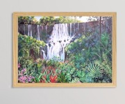 Obraz akrylowy krajobraz wodospad 50x70