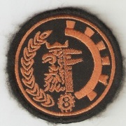 Naszywka 8 batalionu remontowego z Kołobrzegu.