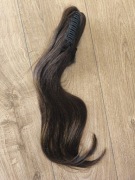 Kucyk Doczepiany 100% Naturalne Włosy REMY, Ciemny Brąz, 50cm 120g, Auk 21