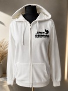 Bluza unisex rozmiar L Just Emporio ocieplana z kapturem biała
