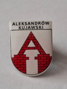 Herb miasta Aleksandrów Kujawski 2 przypinka pin odznaka wpinka