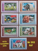 Znaczki fauna:593: zwierzęta, psy- Węgry 1972r **