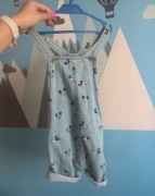 Jeansowe ogrodniczki H&M Myszka Mickey 104